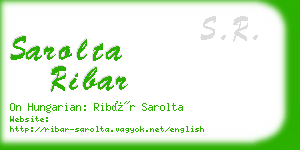 sarolta ribar business card